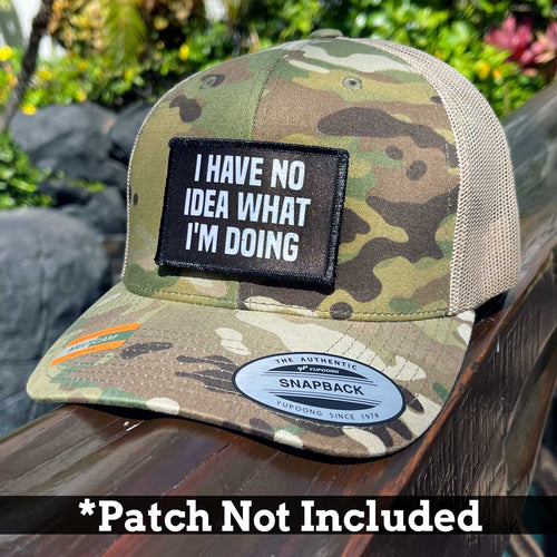 Multicam® Trucker Curved Bill Snapback Hat by Pull Patch (Camo/Khaki)